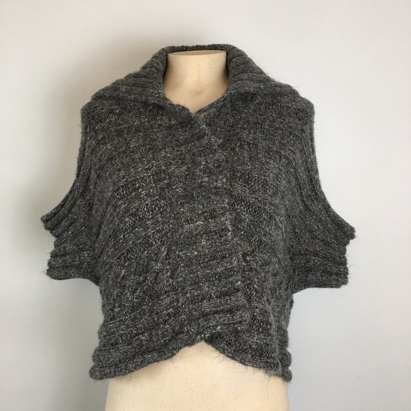 Rudsak Charcoal Knit Vest/Cardigan Short Sleeve S - Picture 6 of 10